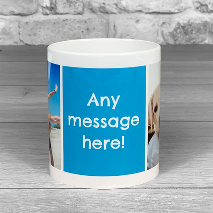 Photo Upload Mug With Personalised Message - Hexcanvas