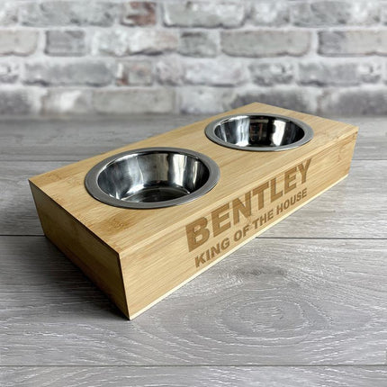 Personalised Bamboo Dog Bowls