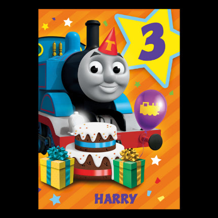 Thomas and Friends Personalised Name & Age Birthday Card - A5 Greeting Card