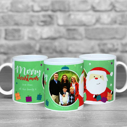 Christmas Mug - Santa's been, light Green - Hexcanvas