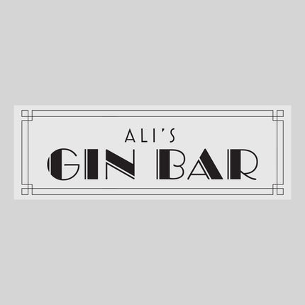 Personalite Insert - Art Nouveau Bar (Personalised)