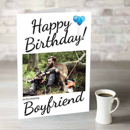 Happy Birthday Amazing Boyfriend Card - Hexcanvas