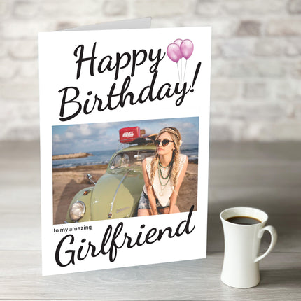 Happy Birthday Amazing Girlfriend Card - Hexcanvas