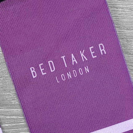 SMALL Bed Taker Purple Socks Personalised Text - Hexcanvas