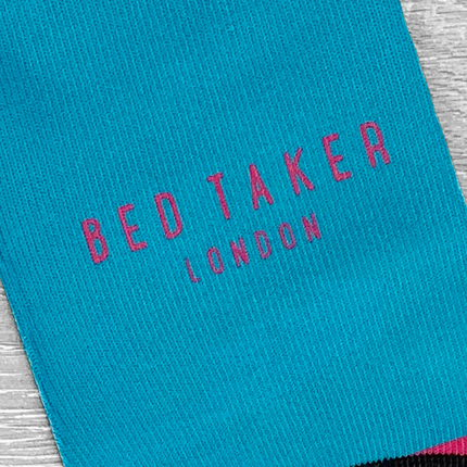 LARGE Bed Taker Blue / Green / Pink Socks Personalised Text - Hexcanvas