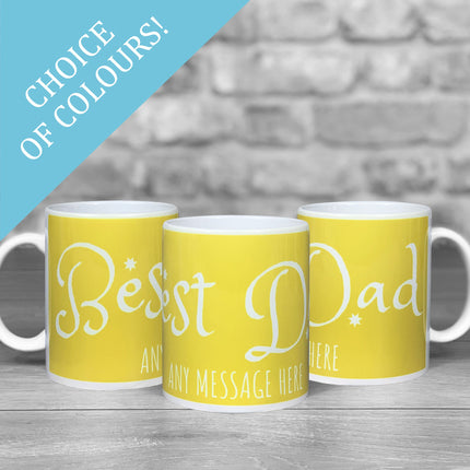 Best Dad Text Personalised Photo Mug - Choice of colours! - Hexcanvas