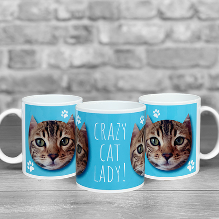 Crazy Cat Lady Personalised Photo Mug - Hexcanvas