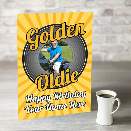 Golden Oldie Retro Birthday Card - Hexcanvas