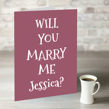 Will You Marry Me Card - Personalised Name - Hexcanvas
