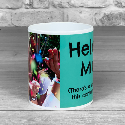 There's a small chance this contains alcohol - Photo Upload and name Green Mug - Hexcanvas