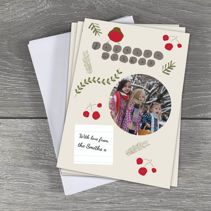 Christmas Card Pack of 6 - Festive Wishes Robin - Hexcanvas