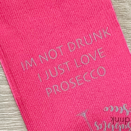 SMALL Tipsy Drink Bubbles Pink Socks Personalised Text - Hexcanvas