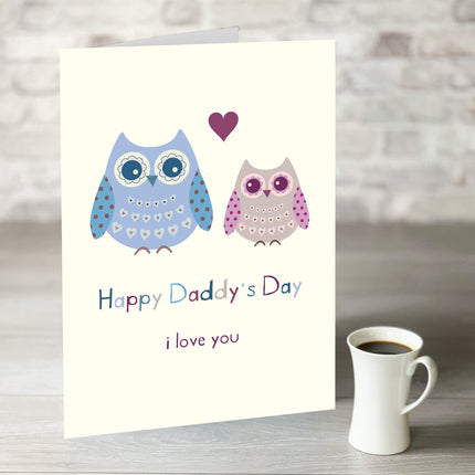 Happy Daddy's Day Owl Card - Hexcanvas