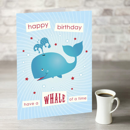 Whale of a Time Birthday Card - Hexcanvas