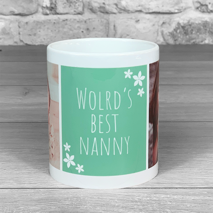 World's Best Nanny Photo Upload Mug - Hexcanvas