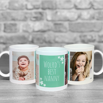 World's Best Nanny Photo Upload Mug - Hexcanvas