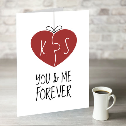 You & Me Forever - Personalised Initials - Hexcanvas