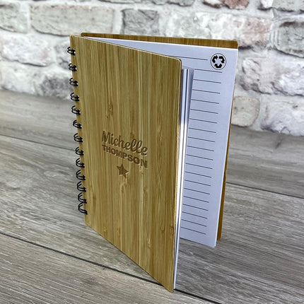 Personalised Bamboo Note Book