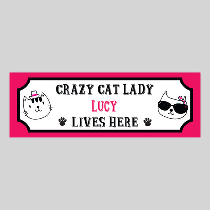 Personalite Insert  - Crazy Cat (Personalised)