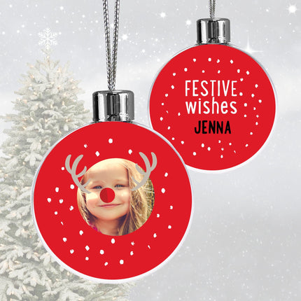 Reindeer Festive Wishes Red - Hexcanvas