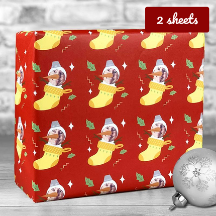 Christmas Gift Wrap - Snowman - Hexcanvas