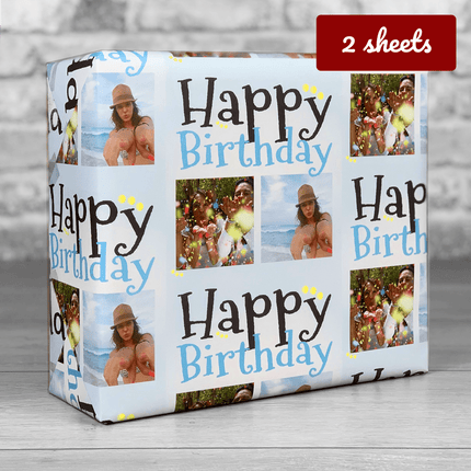 Happy Birthday Gift Wrap **MATCHING CARD AVAILABLE** - Hexcanvas
