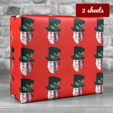 Christmas Gift Wrap Top Hat - Red - Hexcanvas