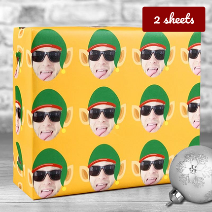 Christmas Gift Wrap Elf - Orange - Hexcanvas