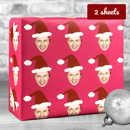 Christmas Gift Wrap Santa Hat - Fuchsia - Hexcanvas