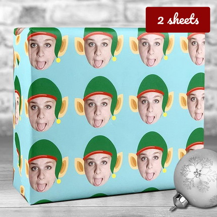 Christmas Gift Wrap Elf - Teal - Hexcanvas