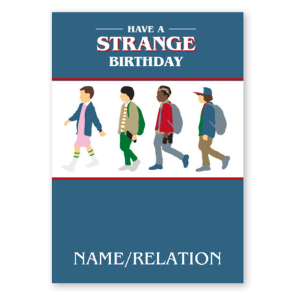 Stranger Things Personalised Group Birthday Card - A5 Greeting Card