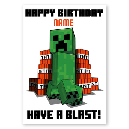 Minecraft Personalised Birthday Card Official Product