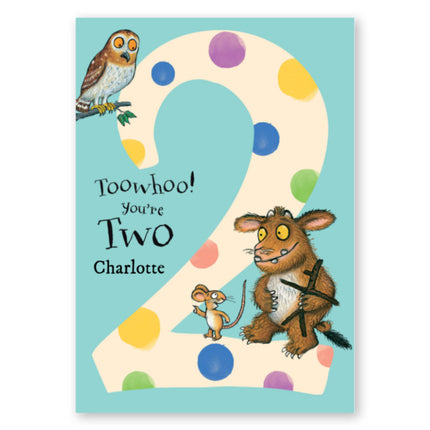 The Gruffalo Personalised Age 2 Birthday Card - A5 Greeting Card