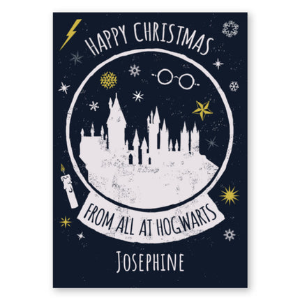 Harry Potter Any Name Christmas Card - A5 Greeting Card