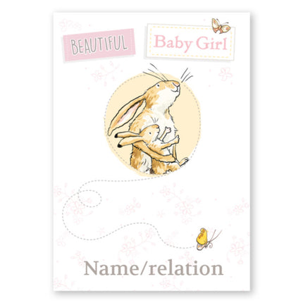 Guess How Much I Love You Beautiful Baby Girl Card - A5 Greeting Card