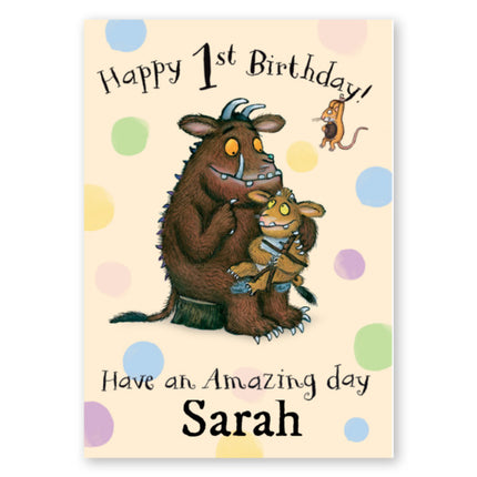 The Gruffalo Personalised 1st Birthday Card - A5 Greeting Card