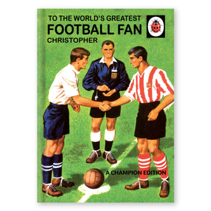 Ladybird Books For Grown Ups Personalised Football Fan Card - A5 Greeting Card