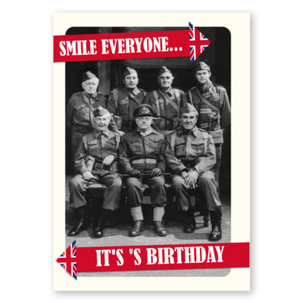 Dad's Army Personalised Smile Birthday Card - A5 Greeting Card