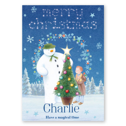 The Snowman Any Name Christmas Card - A5 Greeting Card