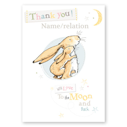 Guess How Much I Love You Thankyou To The Moon And Back - A5 Greeting Card