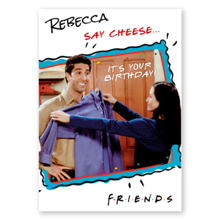 FRIENDS personalised say cheese birthday card - A5 Greeting Card