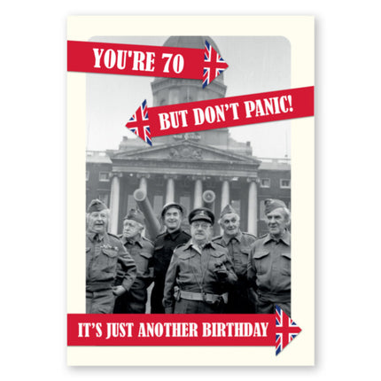Dad's Army Personalised Don't Panic Age Birthday Card - A5 Greeting Card