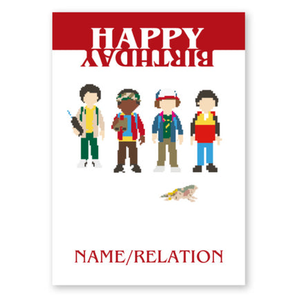 Stranger Things Personalised Happy Birthday Card - A5 Greeting Card