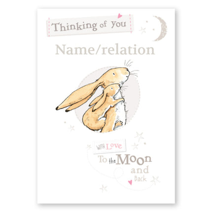 Guess How Much I Love You Thinking Of You To The Moon And Back - A5 Greeting Card