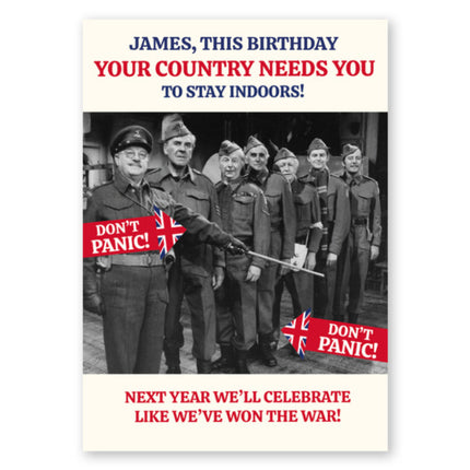 Dad's Army Personalised Won The War Birthday Card - A5 Greeting Card