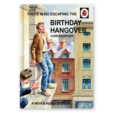 Ladybird Books For Grown Ups Personalised Birthday Hangover Card - A5 Greeting Card