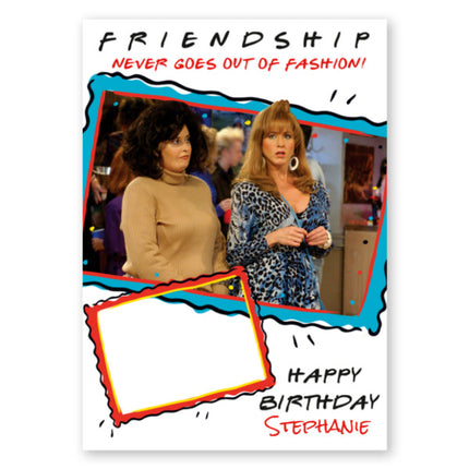 Friends Name and Photo Friendship Birthday Card - A5 Greeting Card