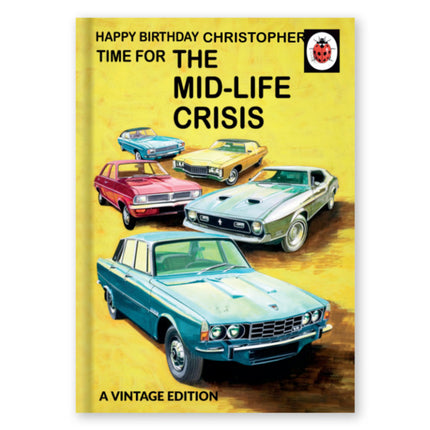 Ladybird Books For Grown Ups Personalised Mid Life Crisis Card - A5 Greeting Card