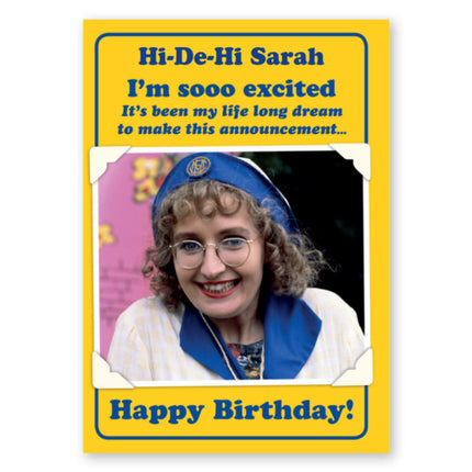 Hi De Hi Personalised Birthday Card - A5 Greeting Card