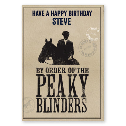 Peaky Blinders Order Personalised Birthday Card - A5 Greeting Card